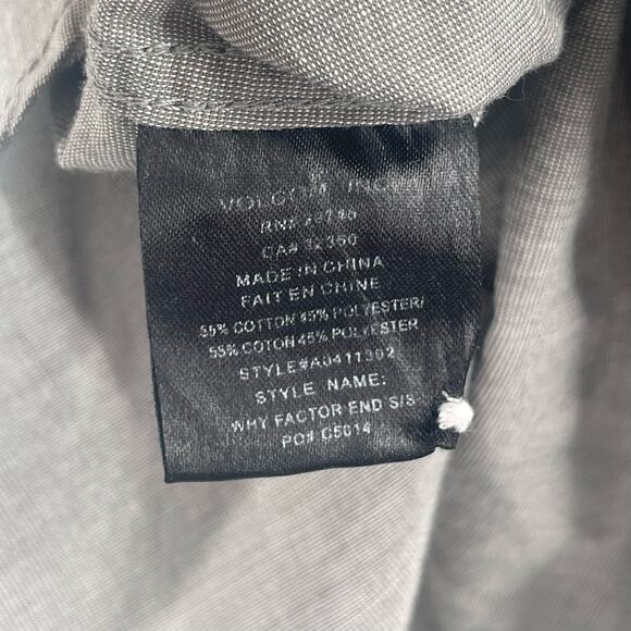 VOLCOM Shirt Size Medium Button Down Classic Fit Gray Skate Surf Snow Lifestyle - Picture 11 of 11